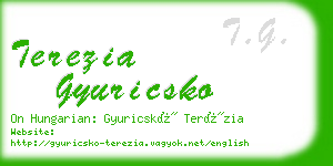 terezia gyuricsko business card